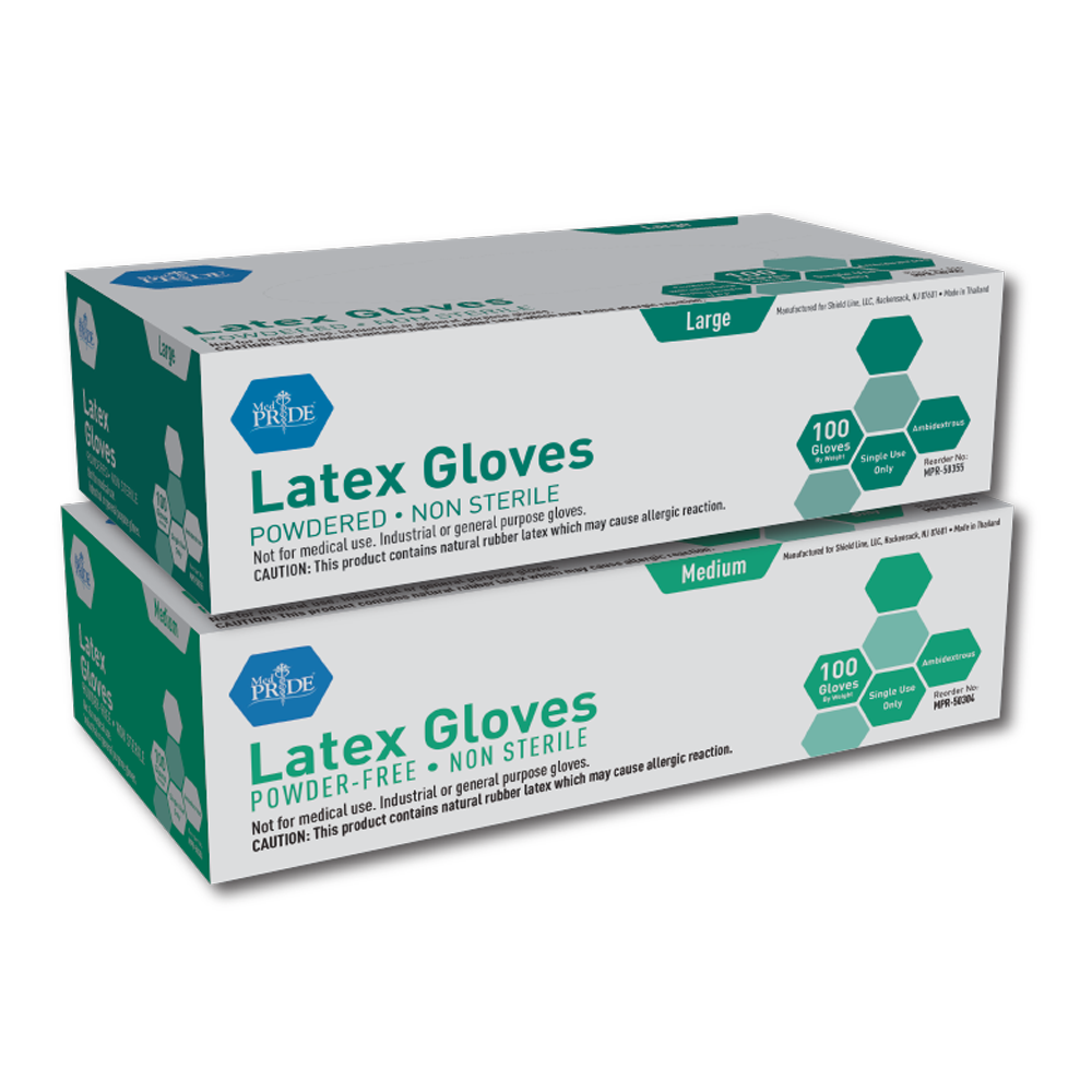 med pride latex gloves